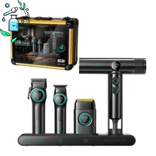 ست ماشین اصلاح حرفهای VGR SUPER POWER Stepless Pro 4-in-1