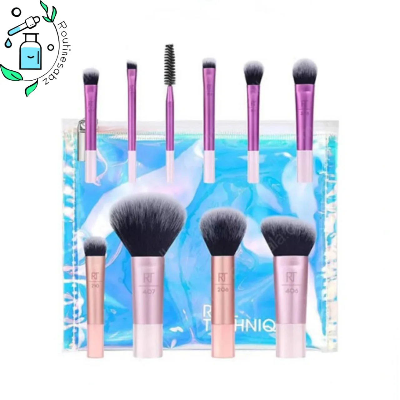 ست براش 10 عددي ريل تكنيك Real Techniques Travel Fantasy Mini Brush Set 10 in 1 total face kit w. ba
