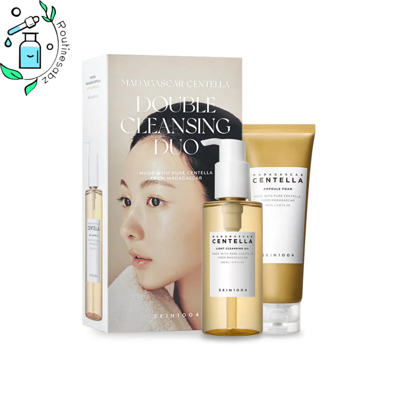 ست دبل کلینزینگ سنتلا ماداگاسکار SKIN1004 | روغن پاک‌کننده و فوم شستشو