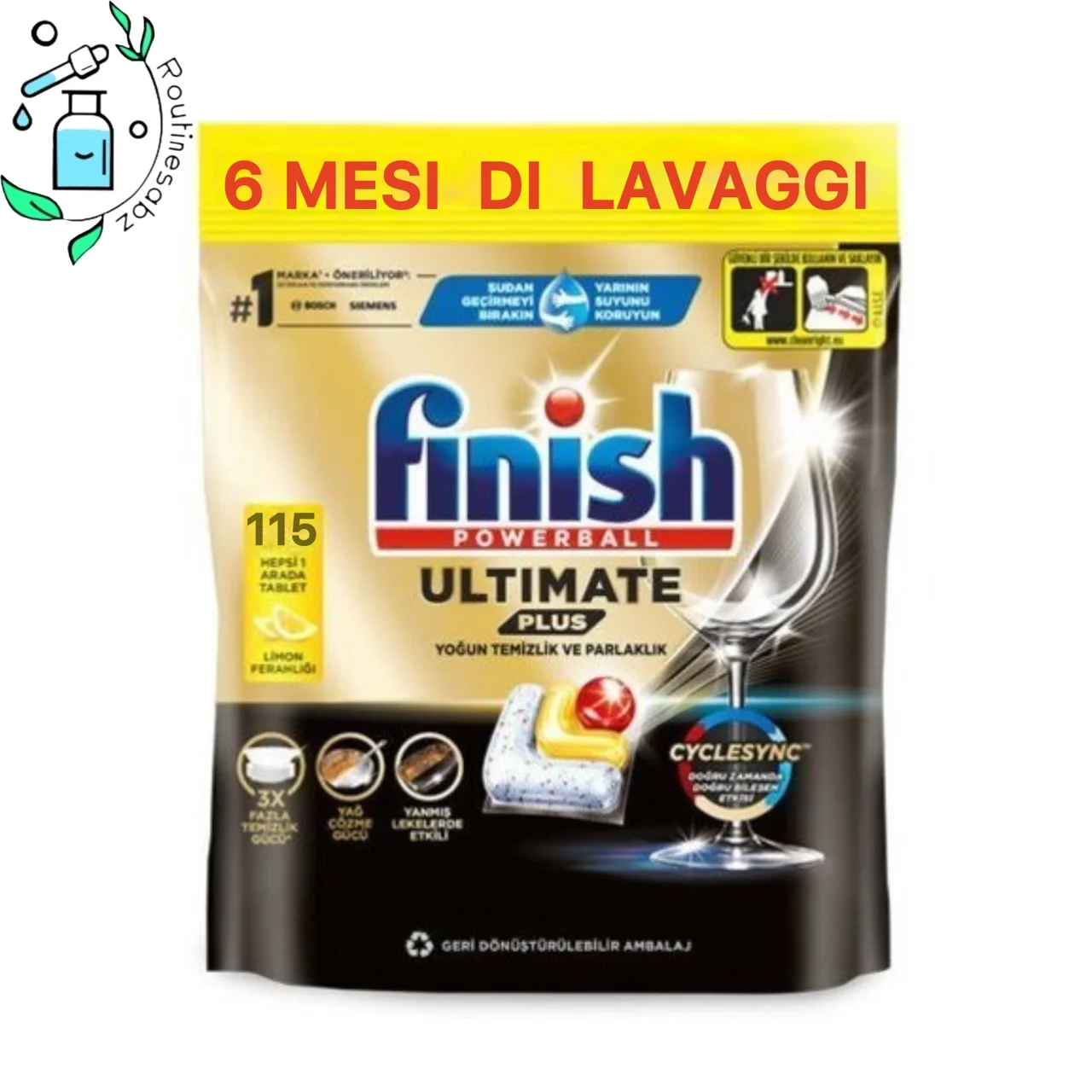 قرص ماشین ظرفشویی فینیش کوانتوم اولتیمیت پلاس 115 عددى finish POWERBALL ULTIMATE PLUS