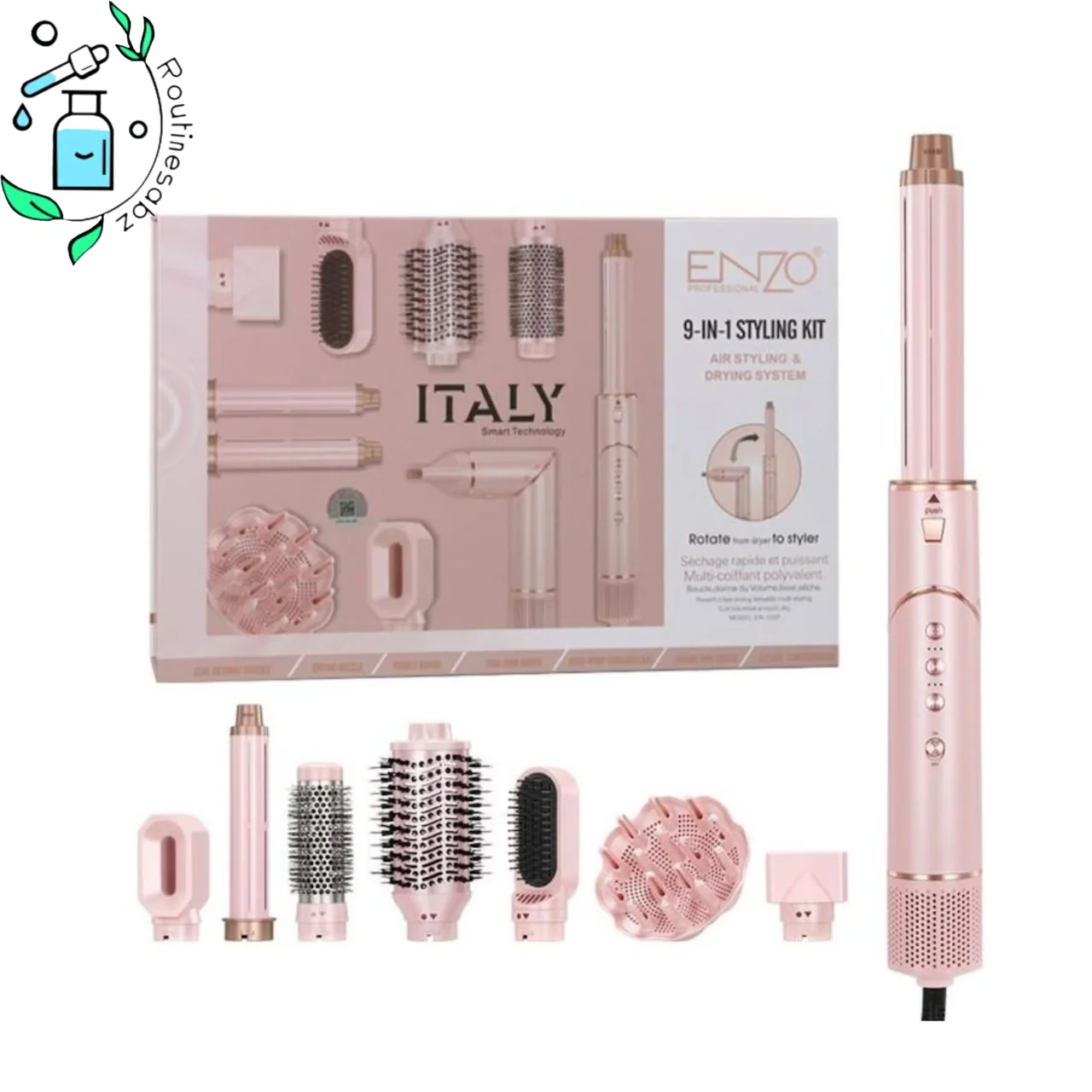 استایلر و سشوار چندکاره انزو 755P پروفشنال ENZO Professional(9-in-1)