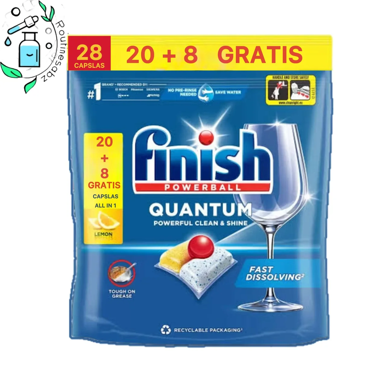قرص ماشین ظرفشویی فینیش کوانتوم پاوربال 28 عددى finish POWERBALL QUANTUM