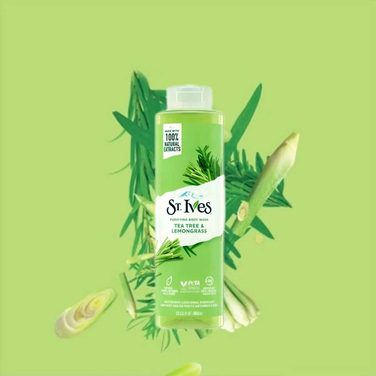 شامپو بدن گياه ليمو و درخت چاي Tea Tree & Lemongrass St.Ives