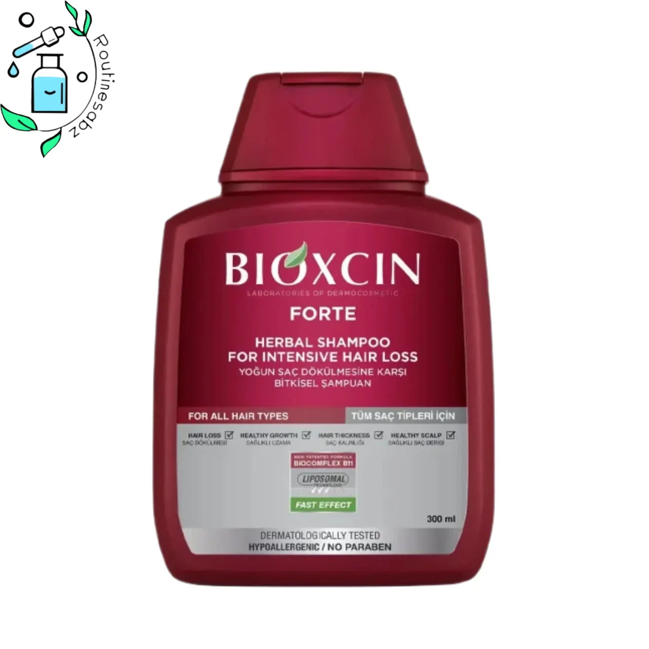 شامپو بيوكسين ضد ریزش FORTE HERBAL SHAMPOO FOR INTENSIVE HAIR LOSS