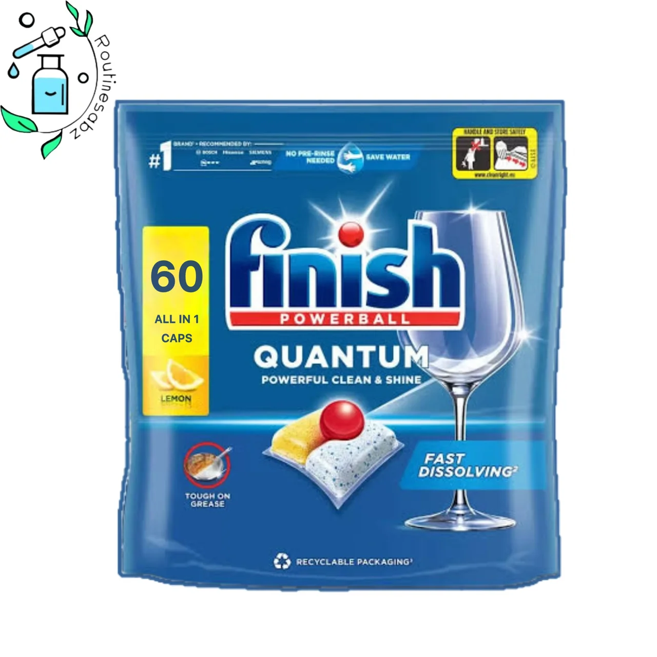 قرص ماشین ظرفشویی فینیش کوانتوم پاوربال 60 عددى finish POWERBALL QUANTUM
