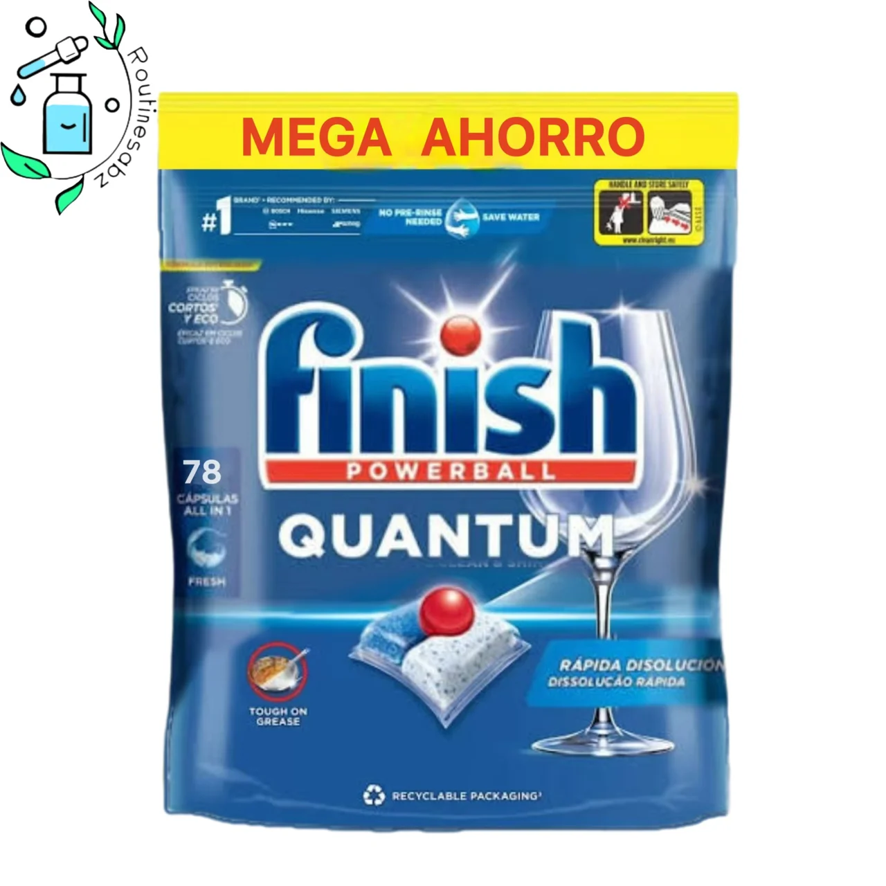 قرص ماشین ظرفشویی فینیش کوانتوم پاوربال 78 عددى finish POWERBALL QUANTUM