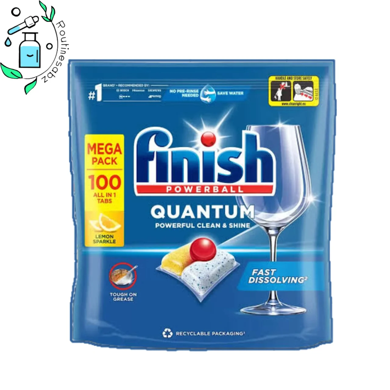 قرص ماشین ظرفشویی فینیش کوانتوم پاوربال 100 عددى finish POWERBALL QUANTUM