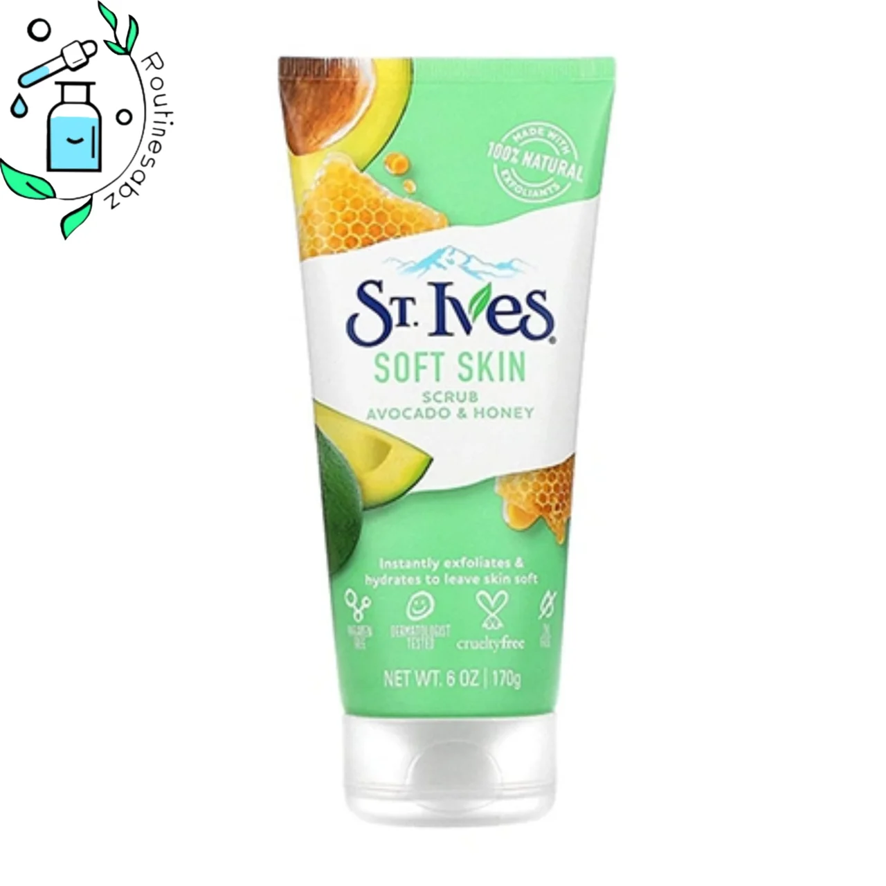 اسكراب نرم كننده اووكادو و عسل st.ives مدل soft skin